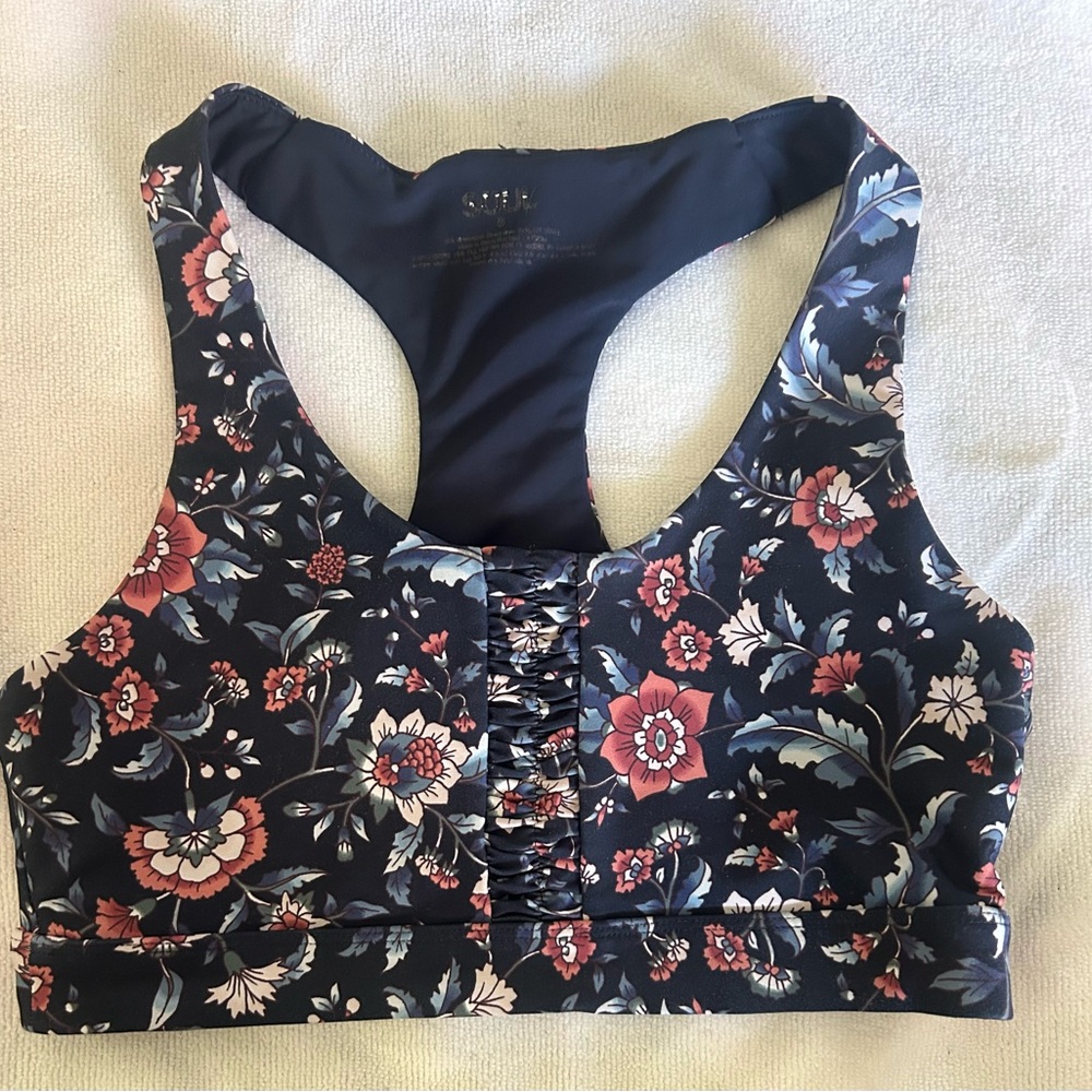 Floral Navy Racerback WorkOut-Supportive Bralette